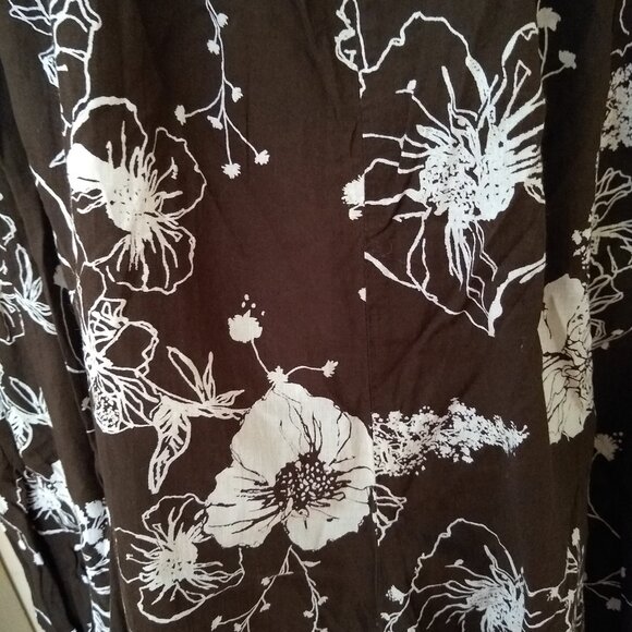 Chicos Maxi Skirt Women’s Chicos Size 3 size 16/XL Brown Lined Boho Gypsy - Picture 7 of 8